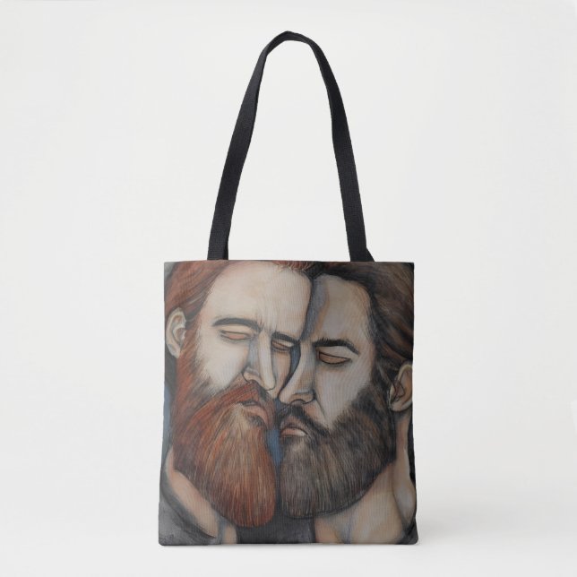 Tote Bag Deux hommes à poils (Devant)