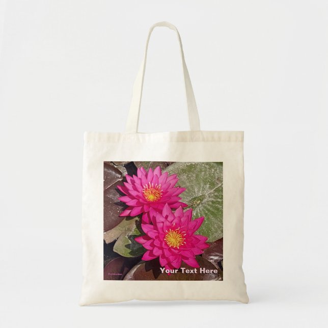 Tote Bag Deux Lys D'Eau Rose (Devant)