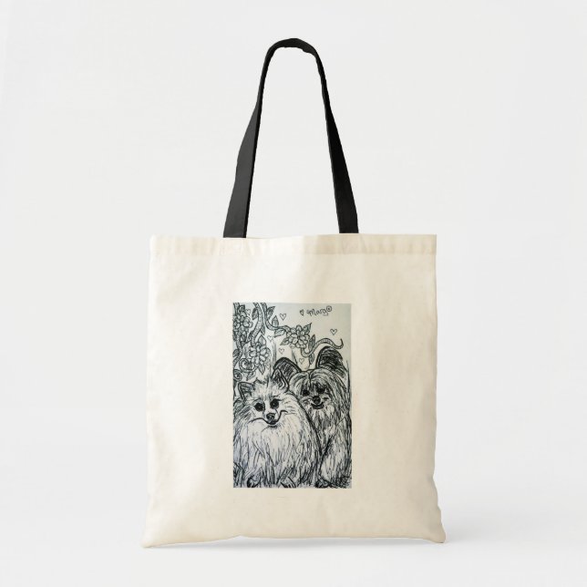 Tote Bag Deux mignonnes chiots, c'est-à-dire deux produits  (Devant)