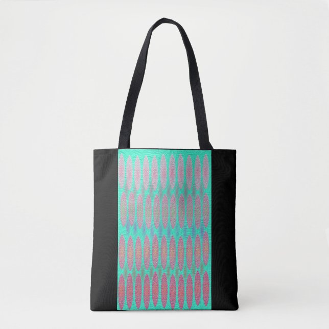 Tote Bag Deux modèles rose bleu tacheté (Devant)