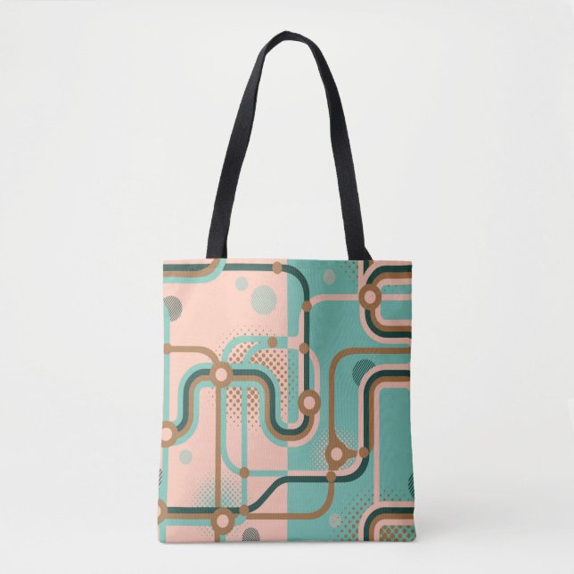 Tote Bag Deux motifs sans couture dans des couleurs différe (Devant)
