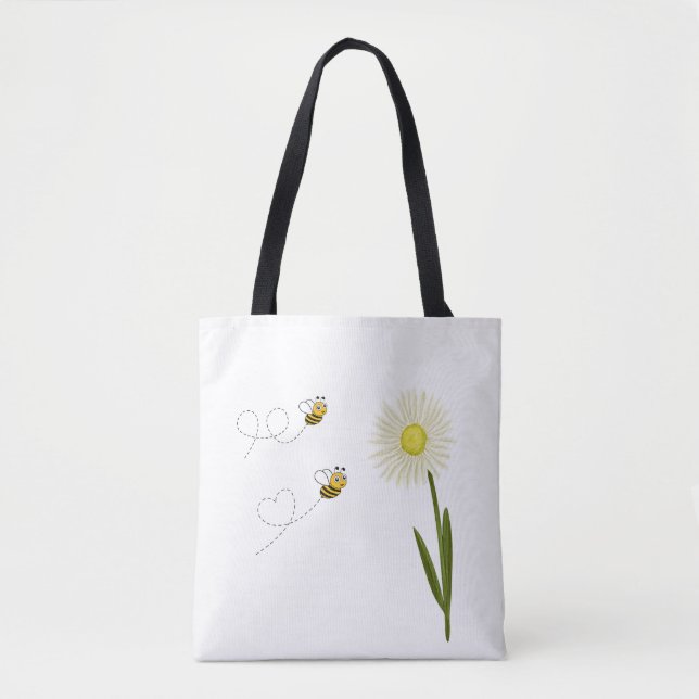 Tote Bag Deux petites abeilles mignonnes (Devant)