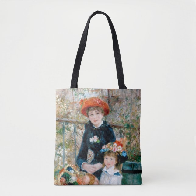Tote Bag Deux Soeurs en terrasse par Renoir (Devant)