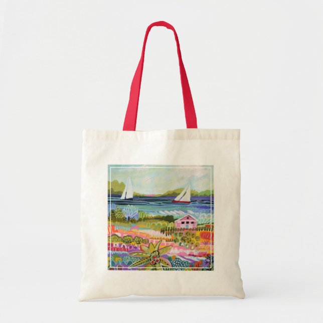 Tote Bag Deux voiliers et chalet (Devant)