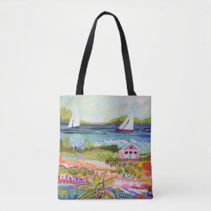Tote Bag Deux voiliers et chalet
