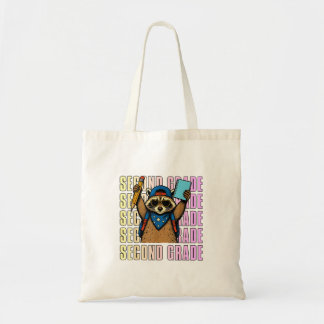 Tote Bag Deuxième année Raton laveur drôle retour à l'école