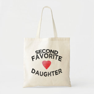 Tote Bag Deuxième fille préférée drôle sœur fille à papa