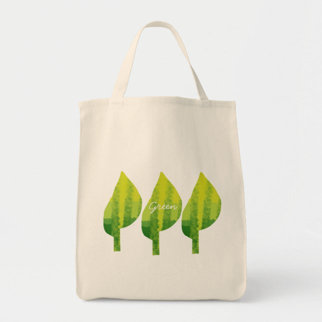 Tote Bag Devenez écolo éco-feuille de la nature (Devant)