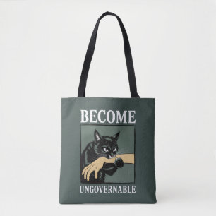 Tote Bag Devenir ingouvernable drôle Anarchie Animaux Cadea