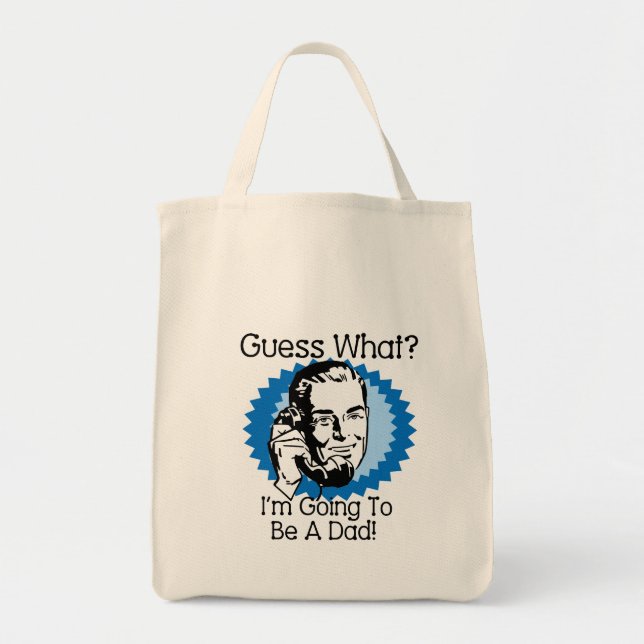 Tote Bag Devenir un papa bleu (Devant)