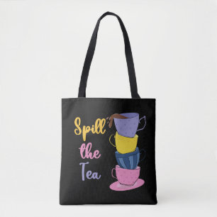 Tote Bag Déverser Le Thé - Boisson De Thé