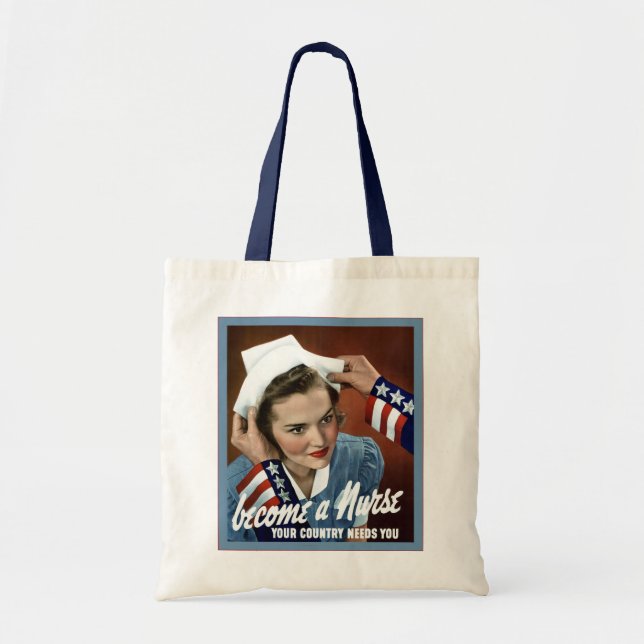 Tote Bag Deviennent une infirmière vintage de ~ (Devant)