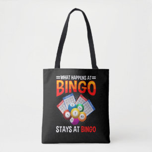 Tote Bag Devis amusant du joueur de Bingo Balls Card