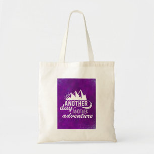 Tote Bag Devis d'aventure - Montagnes sur Arrière - plan po