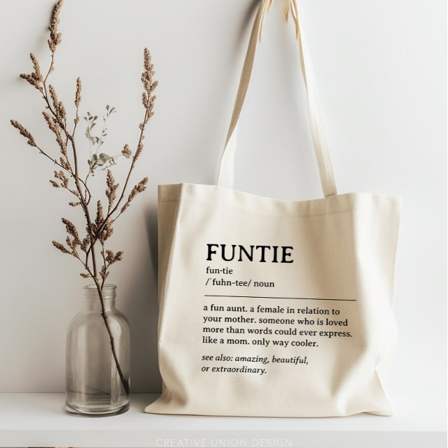 Tote Bag Devis de définition de fonction personnalisée (gift for auntie)