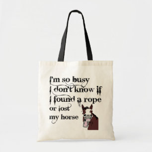 Tote Bag Devis de stress du propriétaire du cheval occupé D