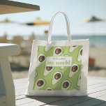 Tote Bag Devis moderne vert Avocado amusant<br><div class="desc">Devis moderne vert Avocado amusant</div>