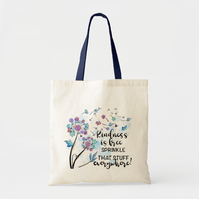 Tote Bag Devis motivationnel Dandelion (Devant)