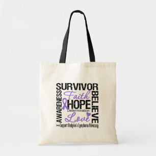 Tote Bag Devise de survivants de lymphome de Hodgkins