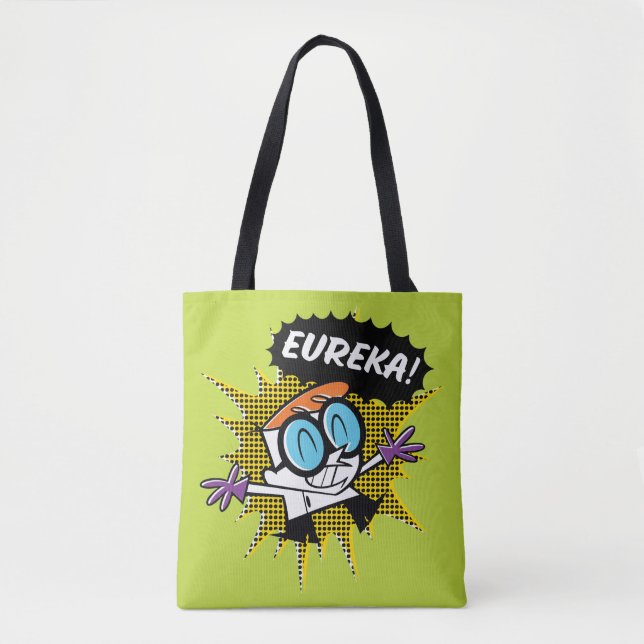 Tote Bag Dexter "Eureka!" Halftone Callout Graphic (Devant)