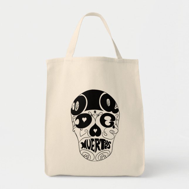 Tote Bag Dia De Los Muertos Skull Fourre-tout (Devant)