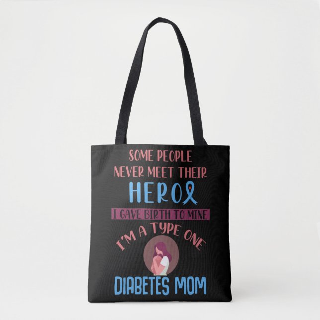 Tote Bag Diabète Mère Diabète Sensibilisation des enfants (Devant)