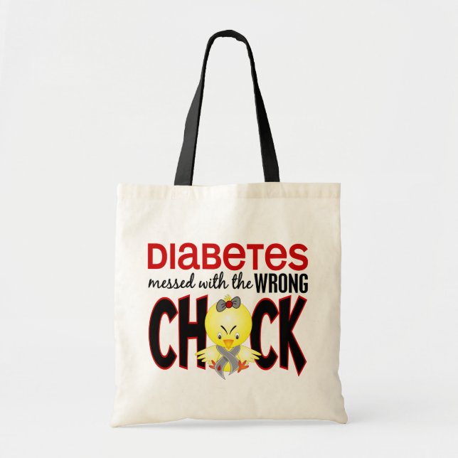 Tote Bag Diabète sali avec le poussin faux (Devant)