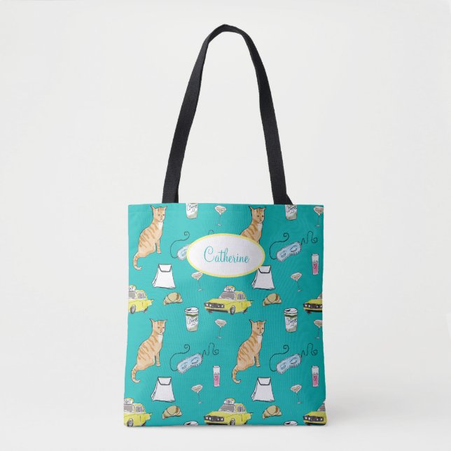 Tote Bag Diadème de cocktail personnalisé des années 60 Gla (Devant)