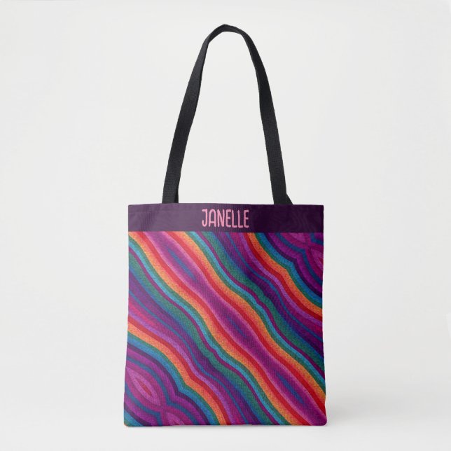 Tote Bag Diagonale Arc-en-ciel représentant la fierté (Devant)