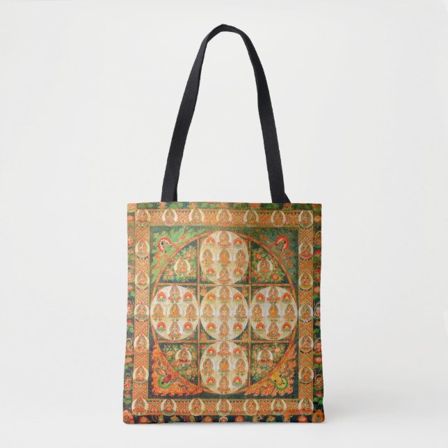 Tote Bag Diagramme cosmique Mandala pour la méditation (Devant)