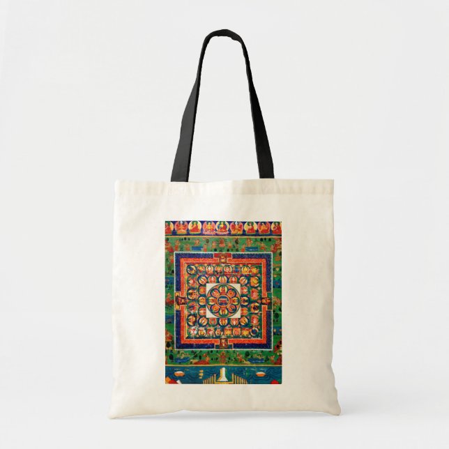 Tote Bag Diagramme cosmique Mandala pour la méditation (Devant)