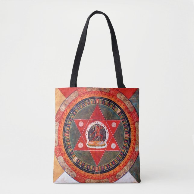 Tote Bag Diagramme cosmique Mandala pour la méditation (Devant)