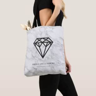 Tote Bag Diamant avec marbre