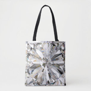 Tote Bag Diamant réaliste : Agrandissement 3D