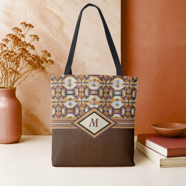 Tote Bag Diamant Terre de Ton (Créateur téléchargé)