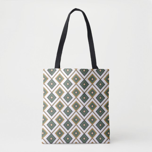 Tote Bag Diamante en vert (Devant)