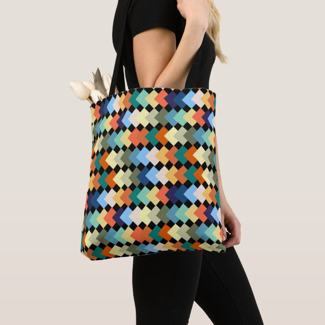 Tote Bag Diamants de couleur claire (De près)