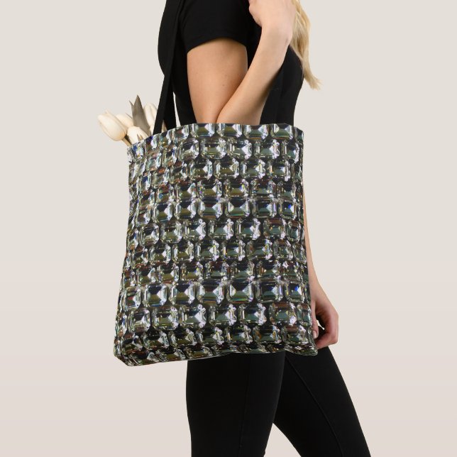 Tote Bag Diamants, motif de bijoux en pierres précieuses (De près)