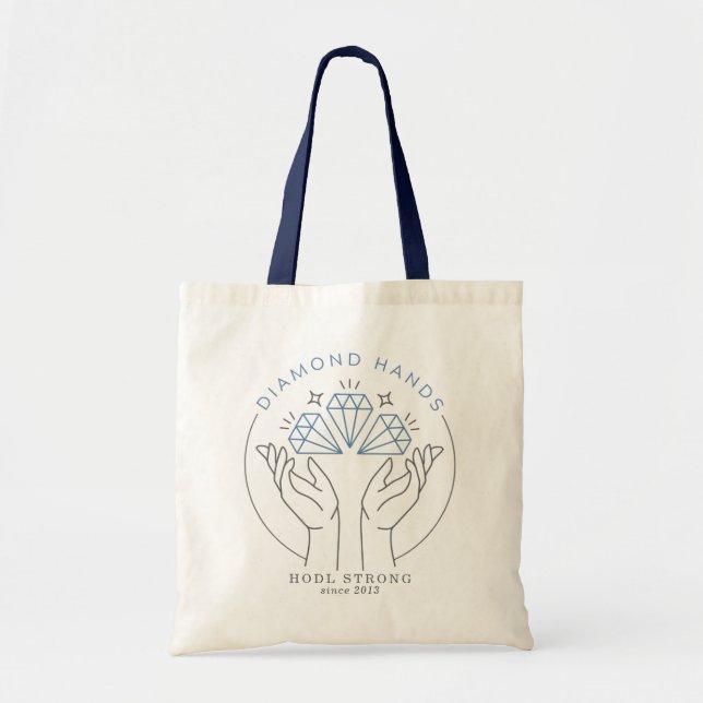 Tote Bag Diamond Hands Stock & Crypto Trader Funny (Devant)