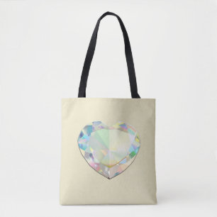Tote Bag Diamond Heart Ecru