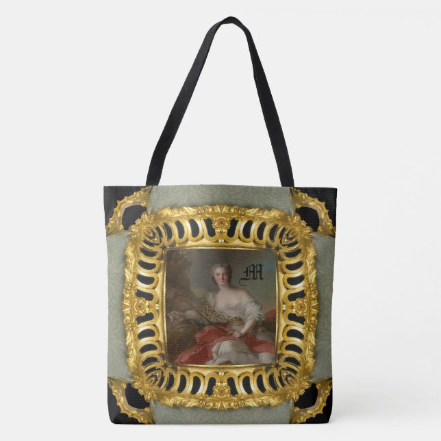 Tote Bag Diana Fine Art Girl Monogramme (Devant)