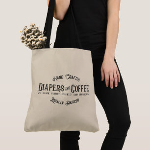 Tote Bag Diapeurs et café Ironic Funny Retro Restaurant