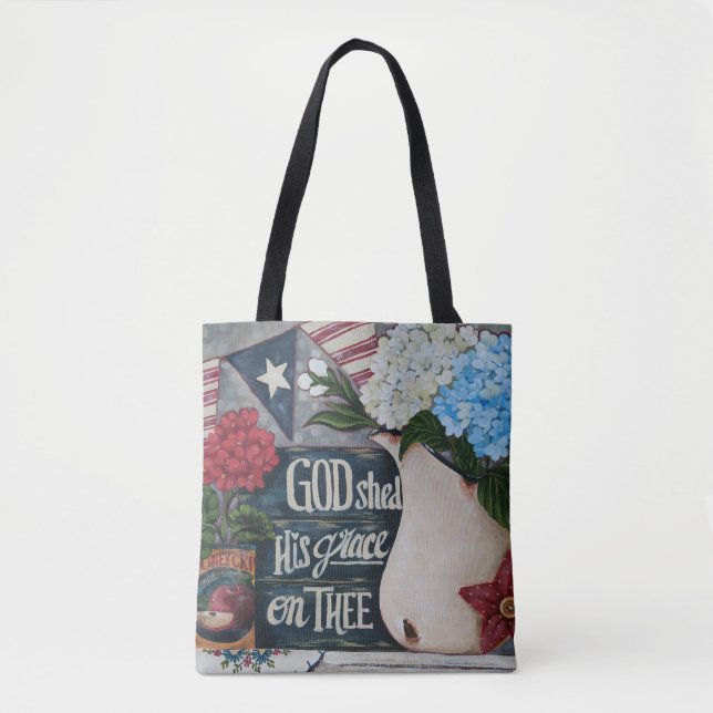 Tote Bag "Dieu a jeté sa grâce sur Thee " (Devant)
