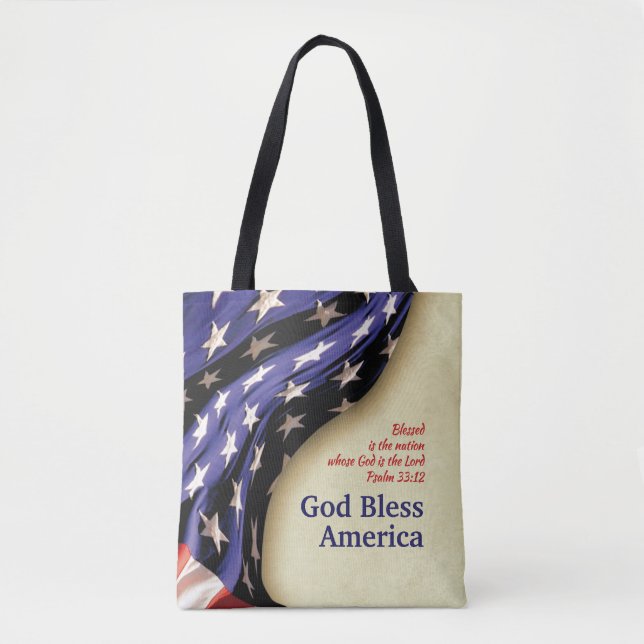 TOTE BAG DIEU BÉNISSE L'AMÉRIQUE (Devant)