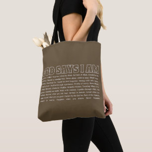 Tote Bag Dieu dit que je suis fort, foi musulmane inspirant