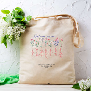 Tote Bag Dieu Dit Que Vous Êtes Le Dimanche École Foi Bible