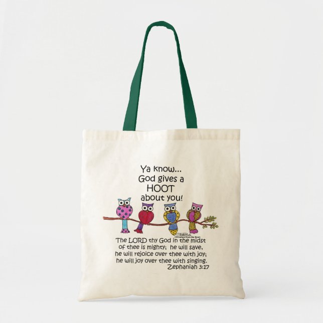 Tote Bag Dieu donne une chouette (Devant)