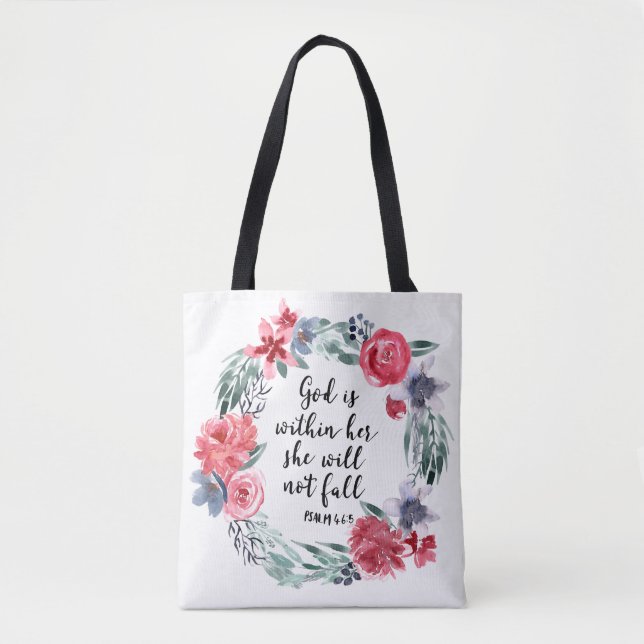 Tote Bag Dieu en elle ne tombera pas (Devant)