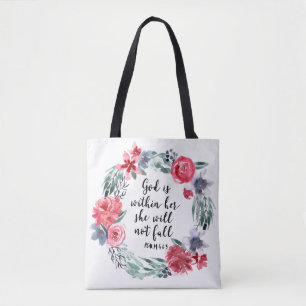 Tote Bag Dieu est chez elle qu'elle ne tombera pas