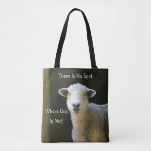 Tote Bag Dieu Est Partout Mouton